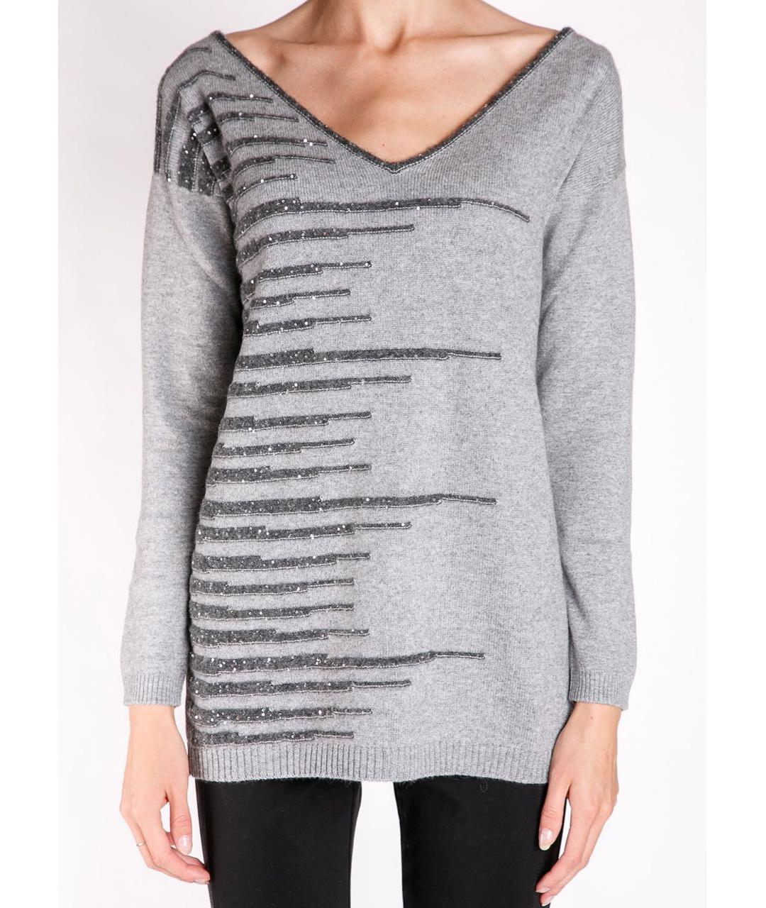 D.EXTERIOR Серый кашемировый джемпер / свитер, фото 2