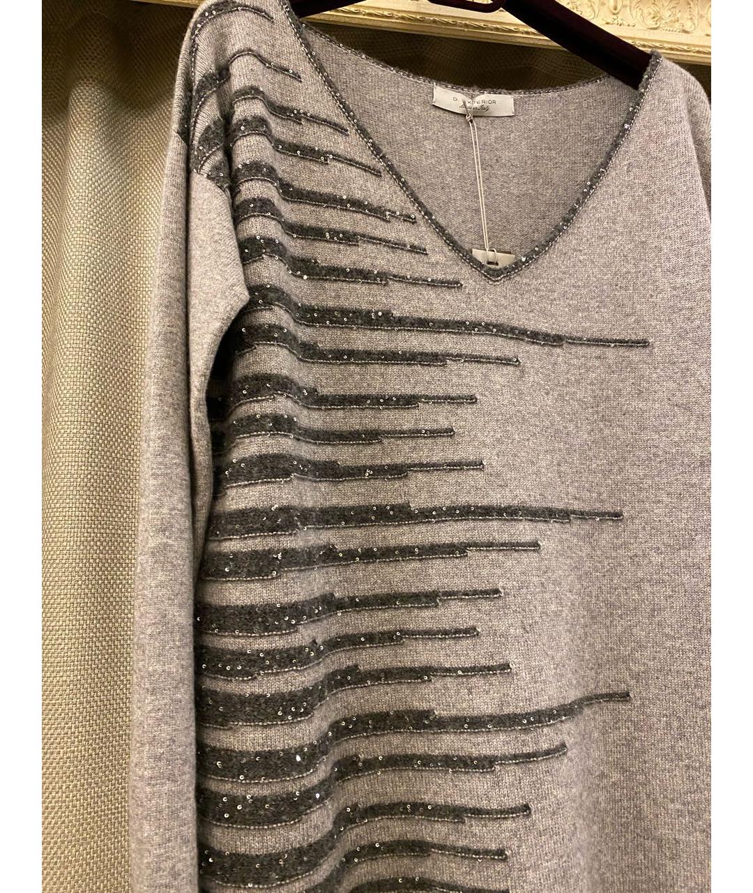 D.EXTERIOR Серый кашемировый джемпер / свитер, фото 6