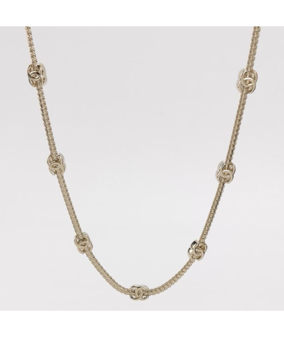 CHANEL Золотое металлическое колье, фото 3