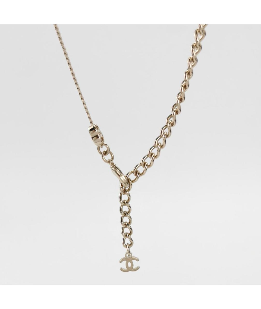 CHANEL Золотое металлическое колье, фото 4