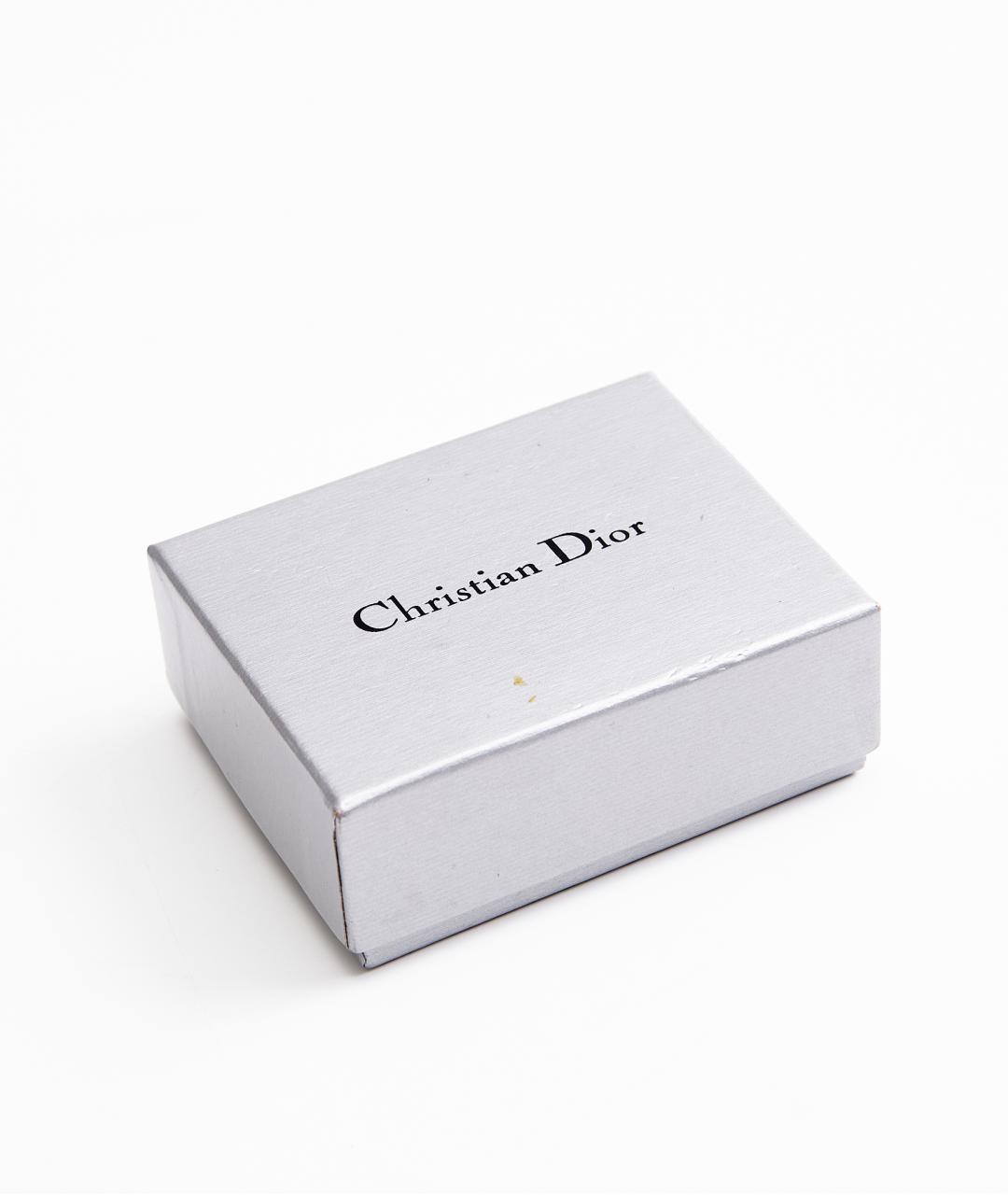 CHRISTIAN DIOR Золотые металлические серьги, фото 6