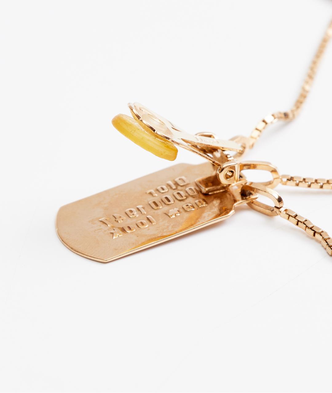 CHRISTIAN DIOR Золотые металлические серьги, фото 5