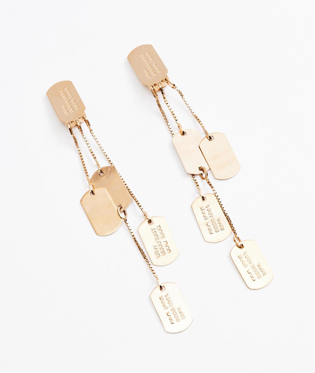 CHRISTIAN DIOR Золотые металлические серьги, фото 2