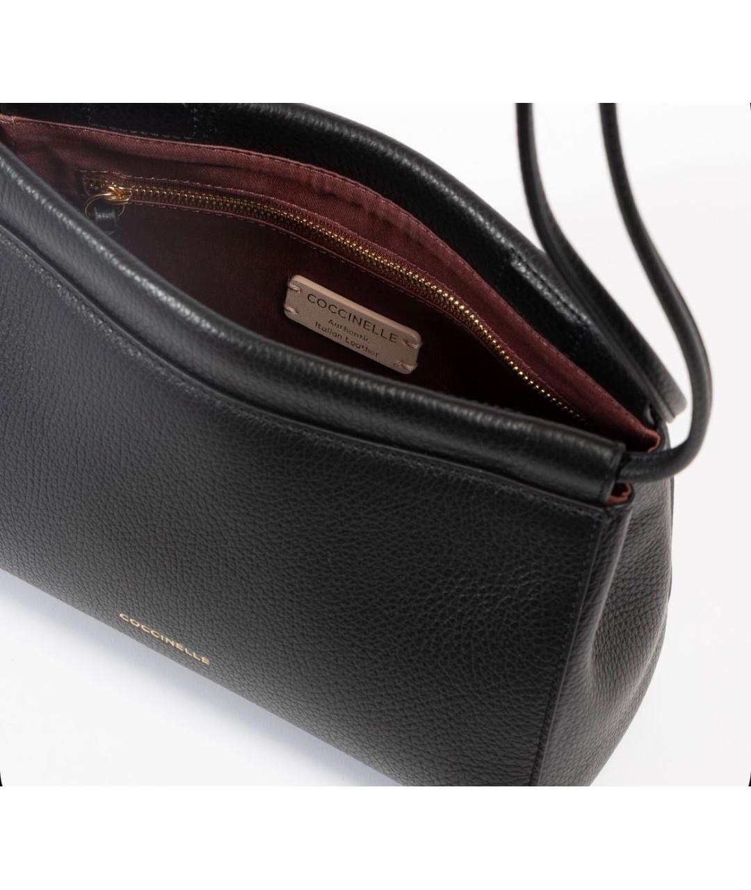 COCCINELLE Черная кожаная сумка через плечо, фото 2