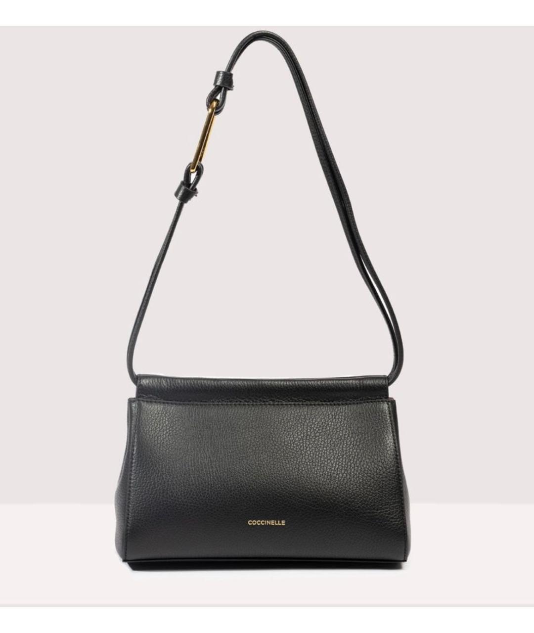 COCCINELLE Черная кожаная сумка через плечо, фото 3