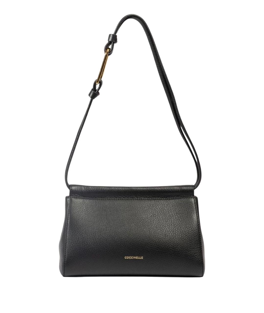 COCCINELLE Черная кожаная сумка через плечо, фото 1