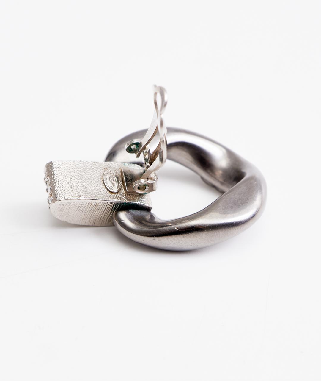 CHANEL Серебряные металлические клипсы, фото 4