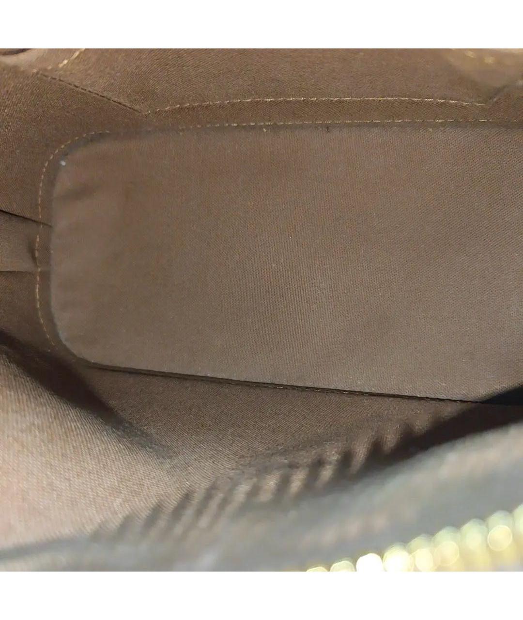LOUIS VUITTON Коричневая кожаная сумка с короткими ручками, фото 5