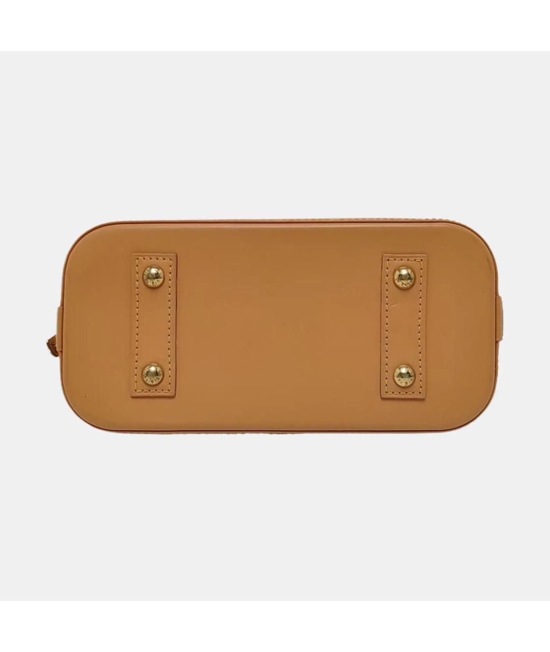 LOUIS VUITTON Коричневая кожаная сумка с короткими ручками, фото 4