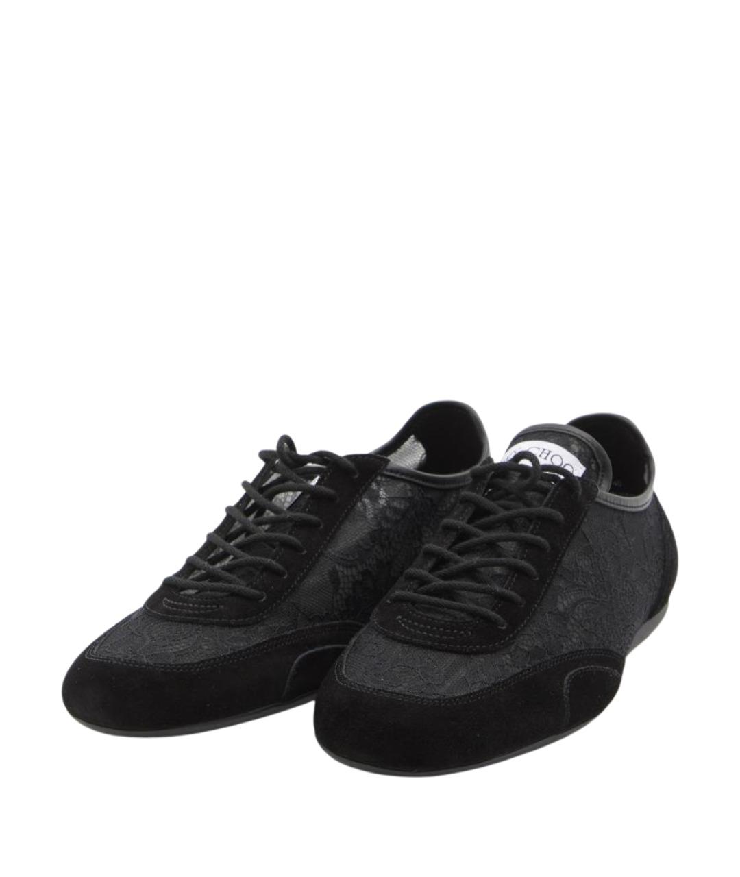 JIMMY CHOO Черные текстильные кеды, фото 2