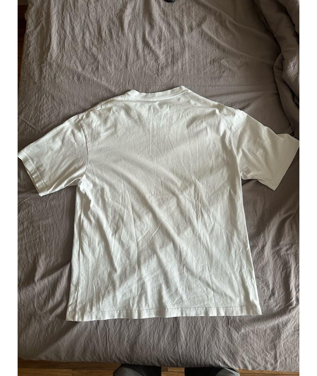 BALENCIAGA Белая хлопковая футболка, фото 2