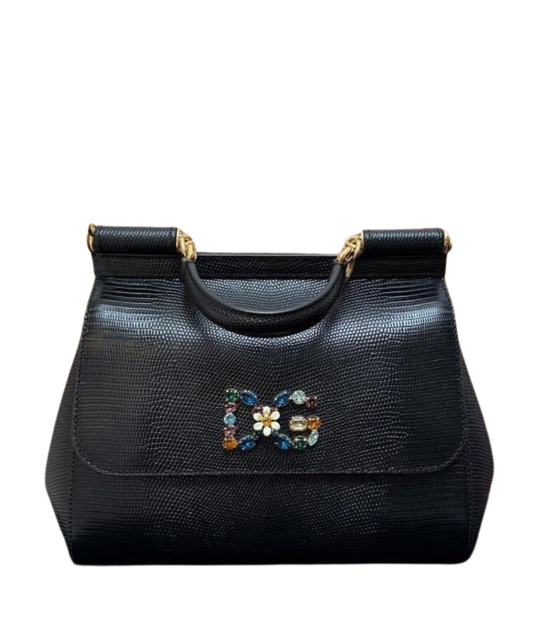 DOLCE&GABBANA Черная сумка через плечо из искусственной кожи, фото 1