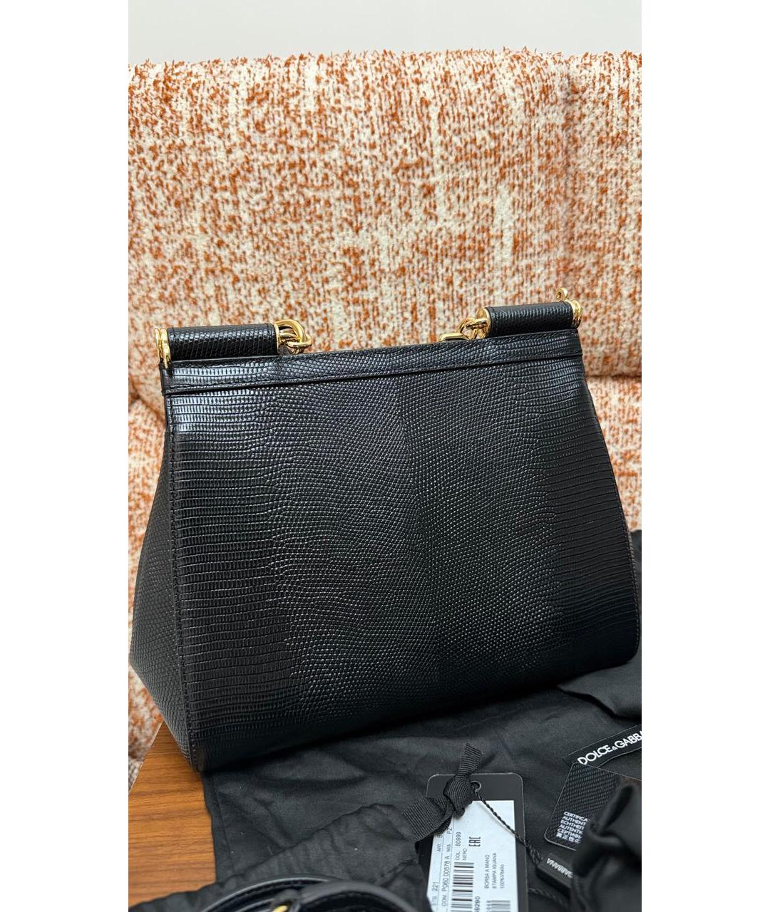 DOLCE&GABBANA Черная сумка через плечо из искусственной кожи, фото 3