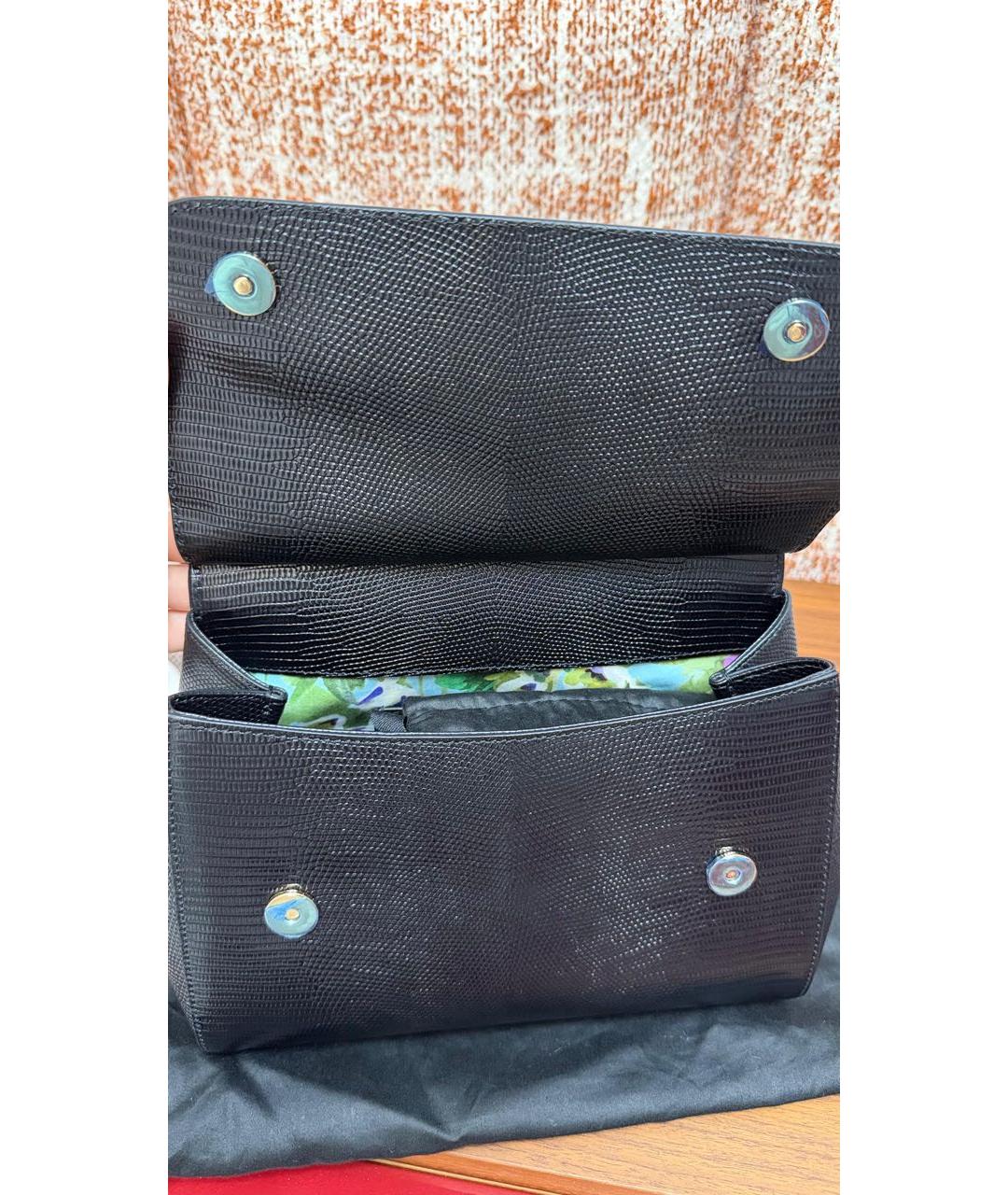 DOLCE&GABBANA Черная сумка через плечо из искусственной кожи, фото 4