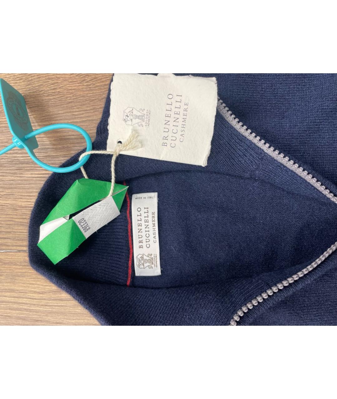 BRUNELLO CUCINELLI Темно-синий кашемировый джемпер / свитер, фото 3