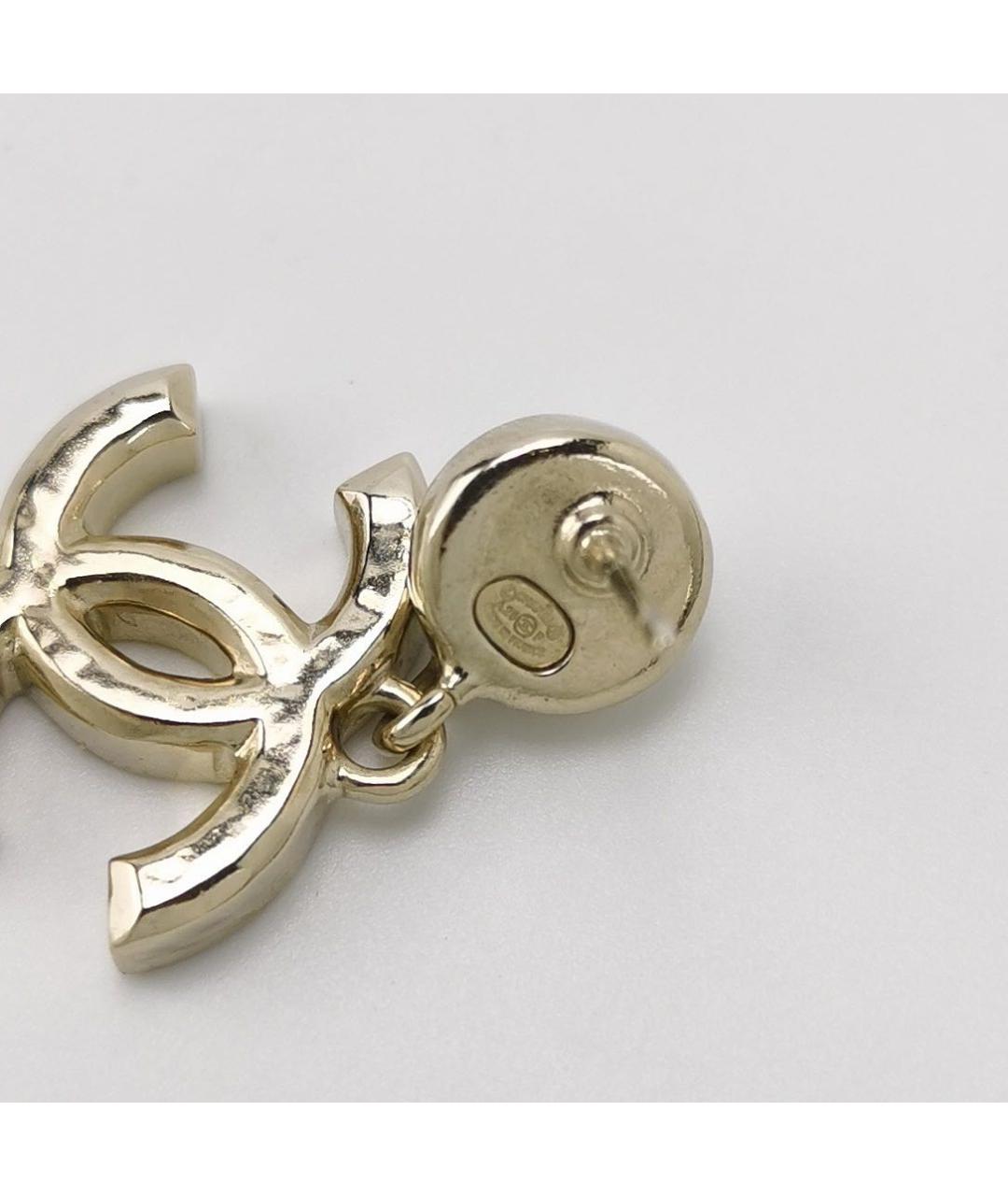 CHANEL Черные металлические серьги, фото 3