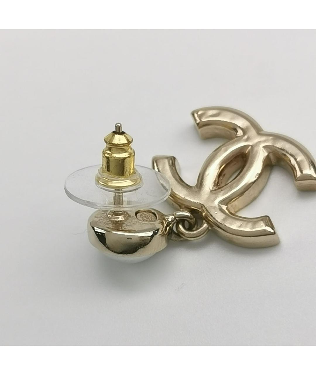 CHANEL Черные металлические серьги, фото 5