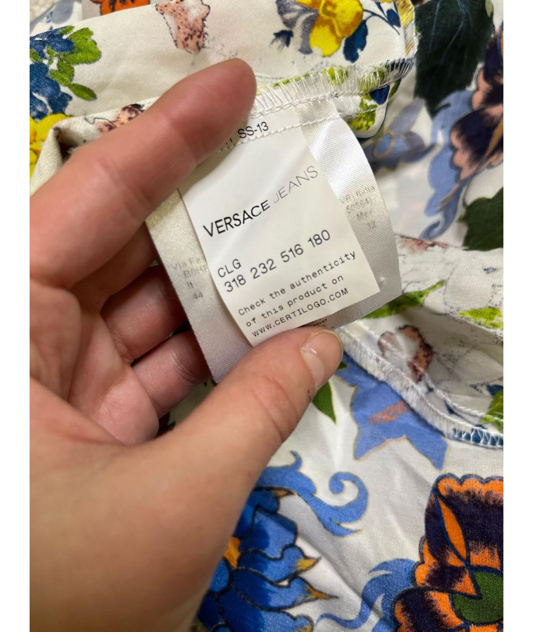 VERSACE JEANS COUTURE Белая вискозная блузы, фото 4