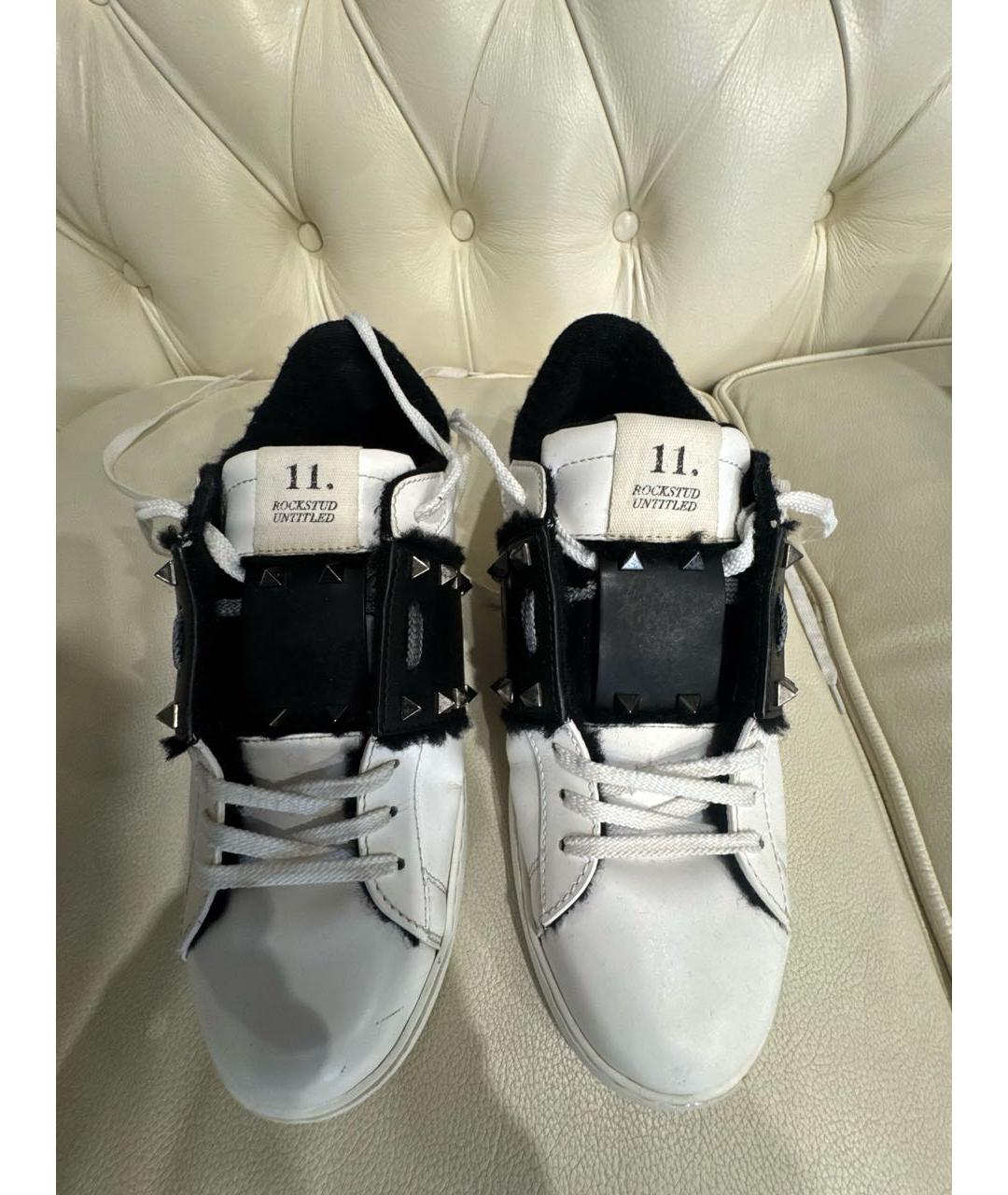 VALENTINO Кожаные низкие кроссовки / кеды, фото 2