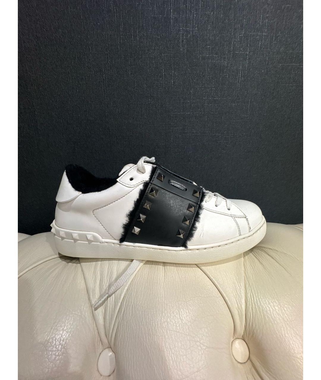 VALENTINO Кожаные низкие кроссовки / кеды, фото 8