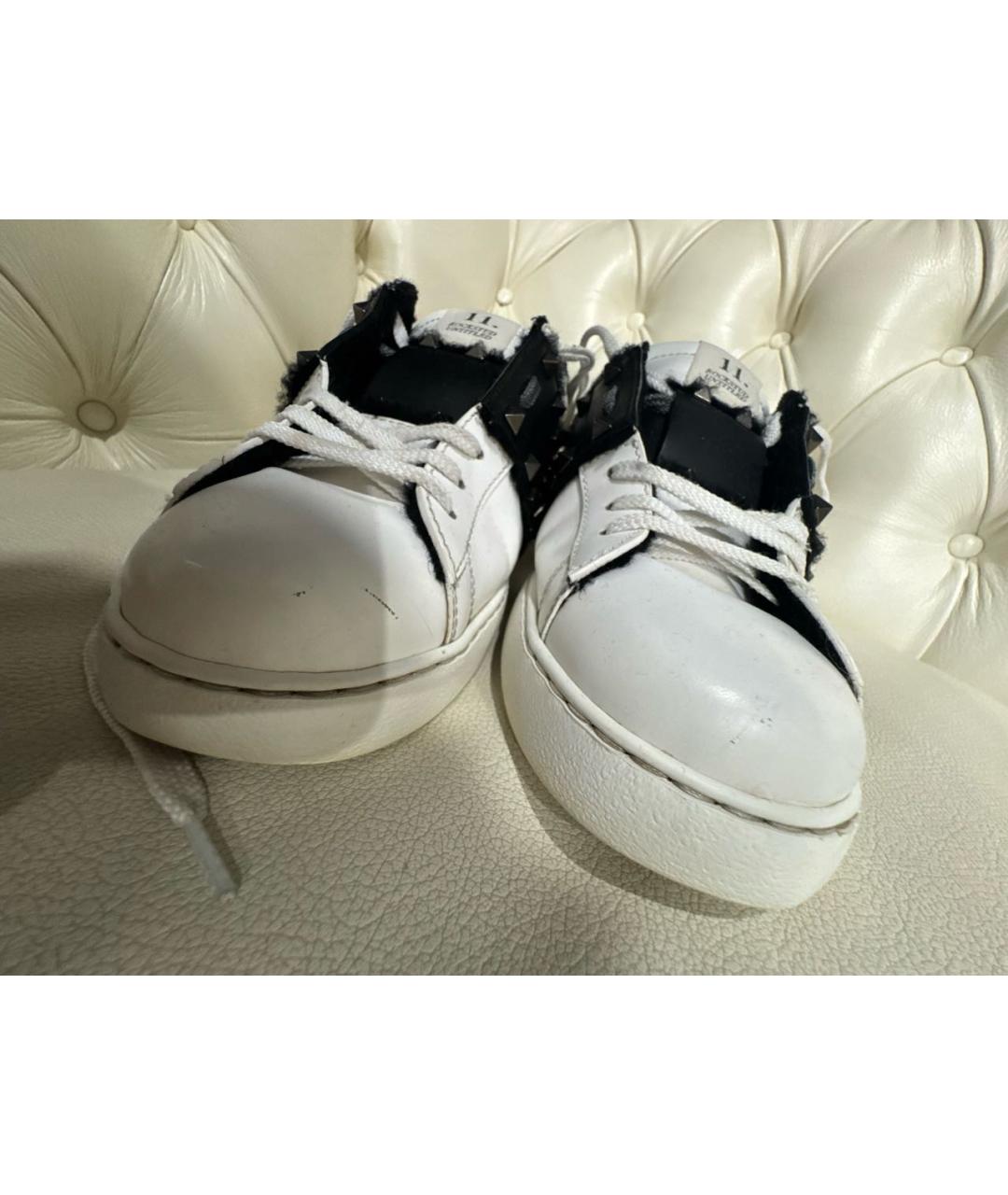 VALENTINO Кожаные низкие кроссовки / кеды, фото 6