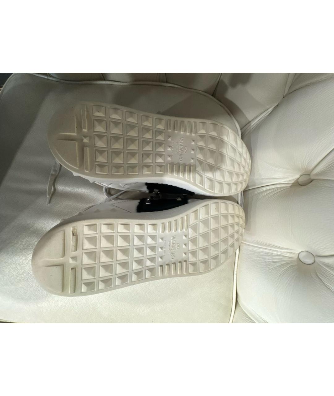 VALENTINO Кожаные низкие кроссовки / кеды, фото 7