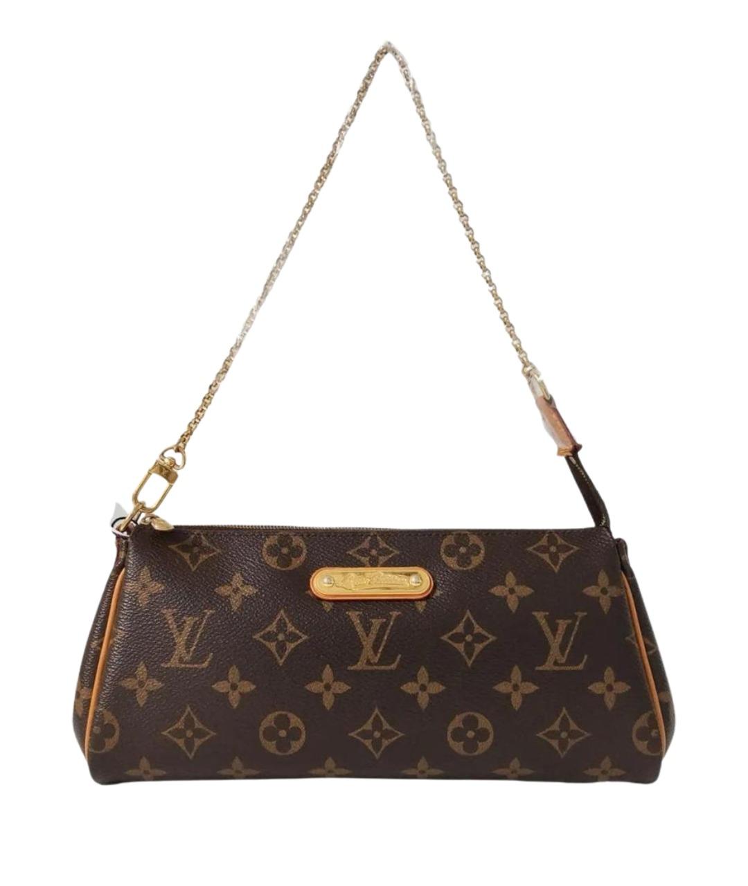 LOUIS VUITTON Коричневая кожаная сумка с короткими ручками, фото 1