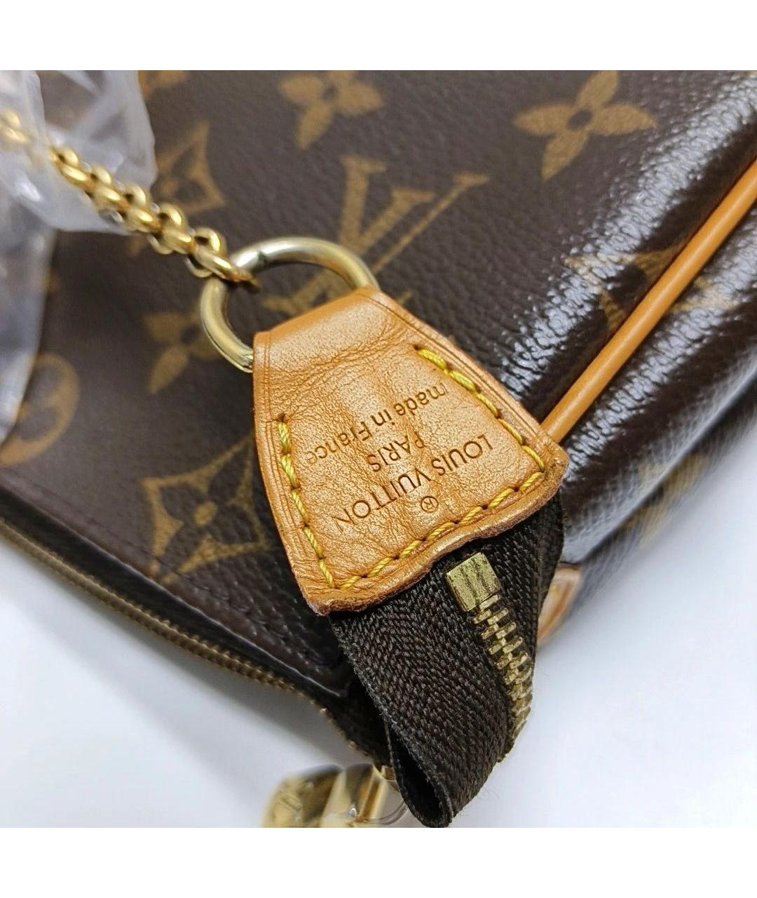 LOUIS VUITTON Коричневая кожаная сумка с короткими ручками, фото 8