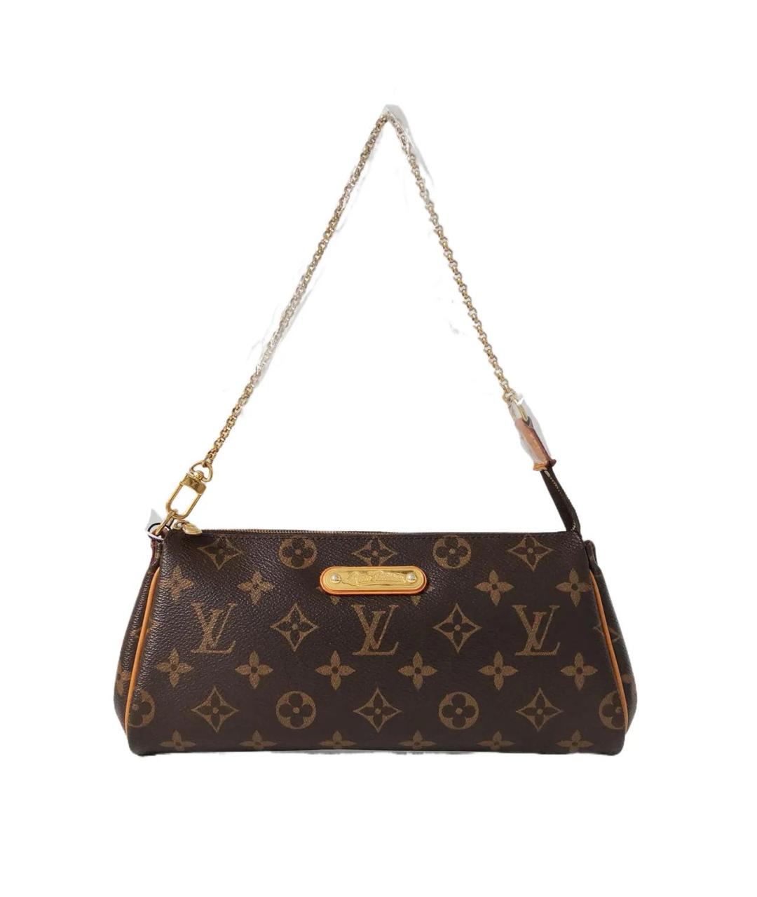 LOUIS VUITTON Коричневая кожаная сумка с короткими ручками, фото 9