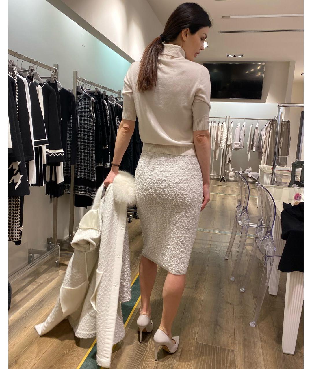 D.EXTERIOR Белая юбка миди, фото 6