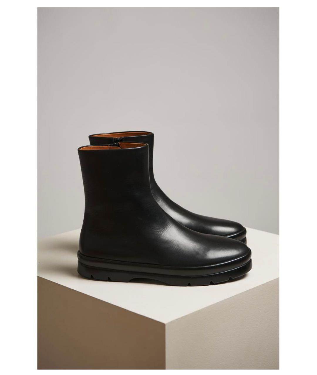 THE ROW Черные кожаные ботинки, фото 2