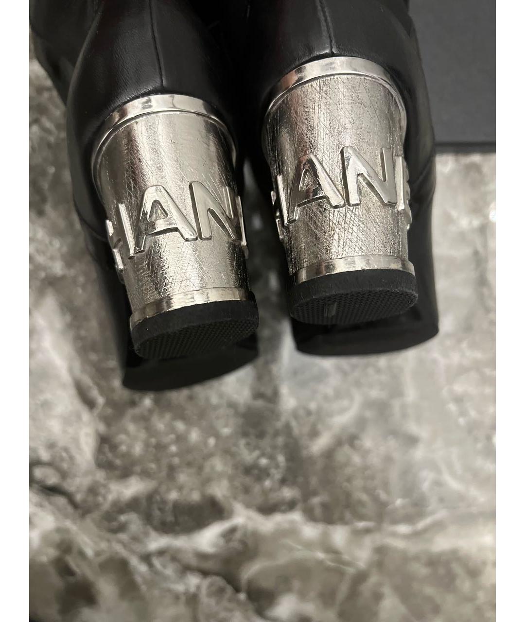 CHANEL Черные кожаные ботфорты, фото 5