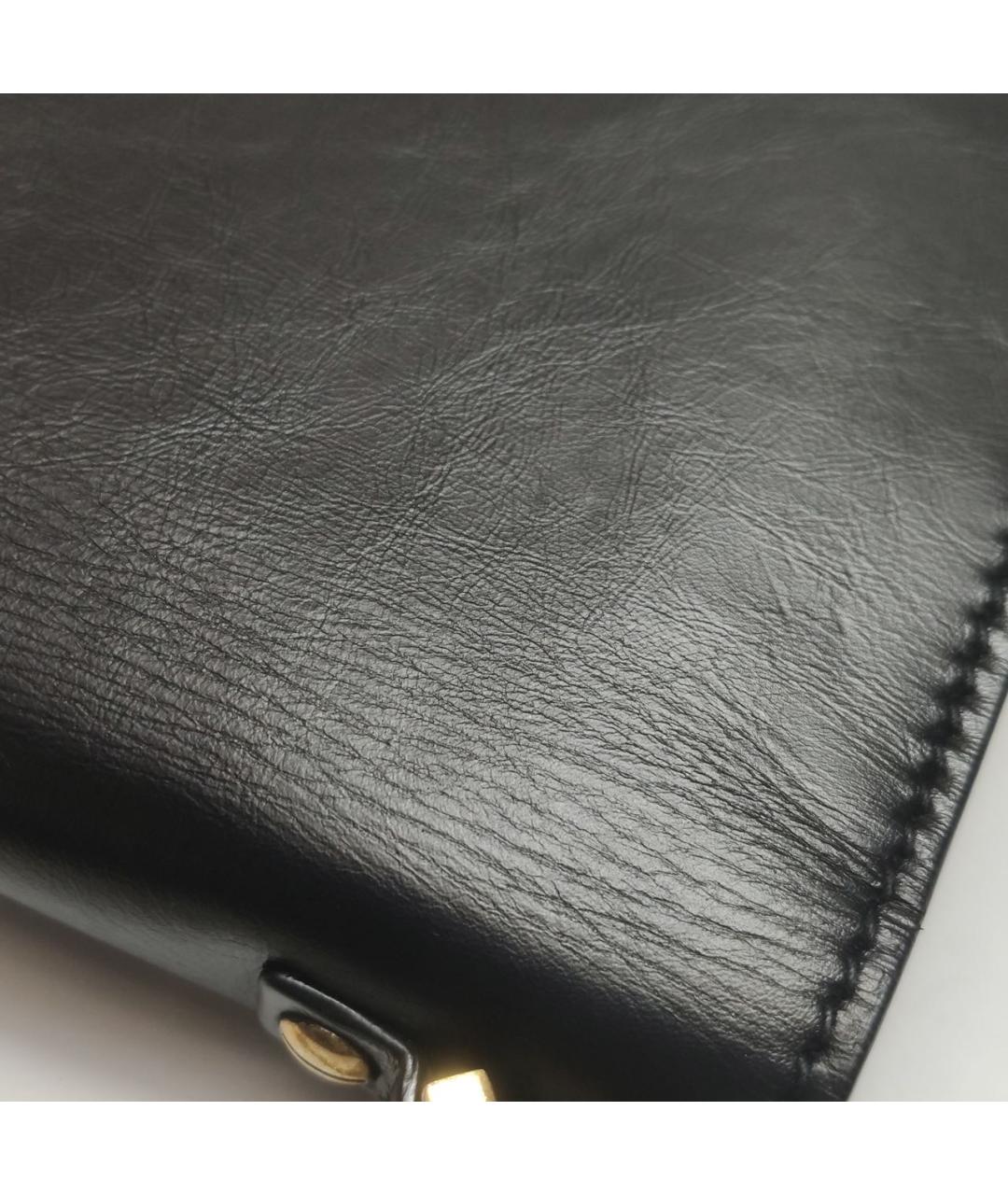 CHRISTIAN DIOR Черная кожаная сумка через плечо, фото 8
