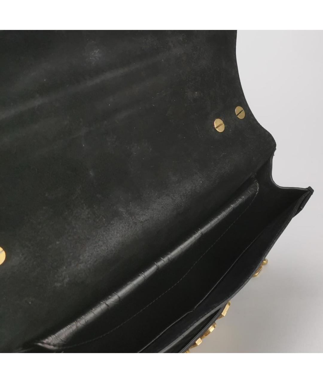 CHRISTIAN DIOR Черная кожаная сумка через плечо, фото 6