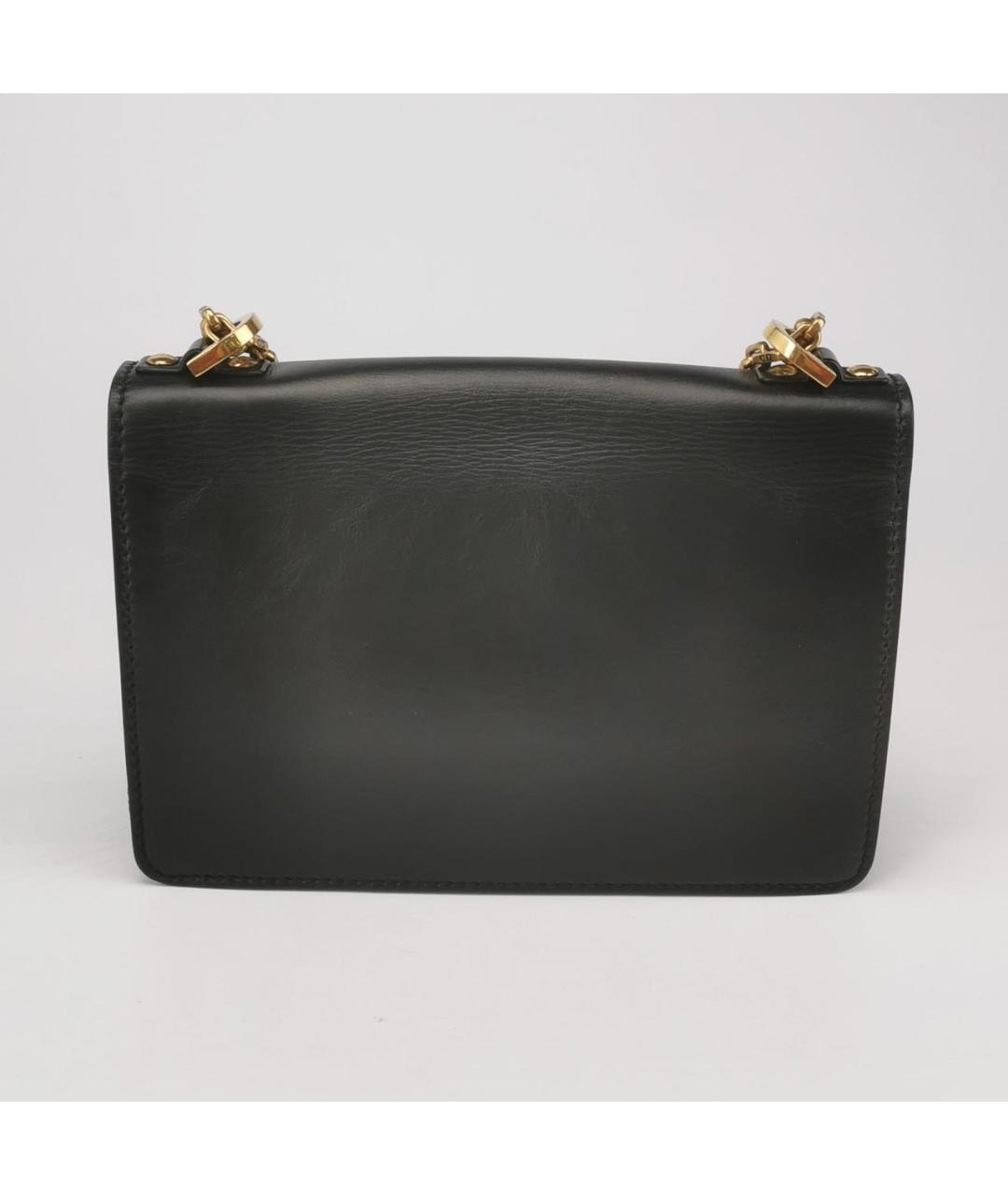 CHRISTIAN DIOR Черная кожаная сумка через плечо, фото 4