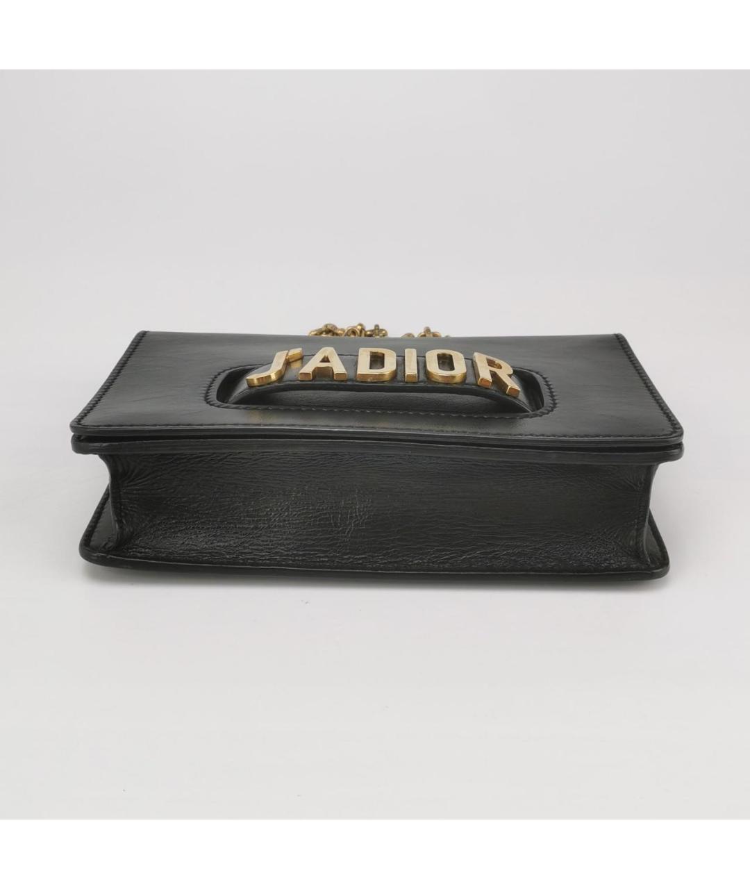 CHRISTIAN DIOR Черная кожаная сумка через плечо, фото 5
