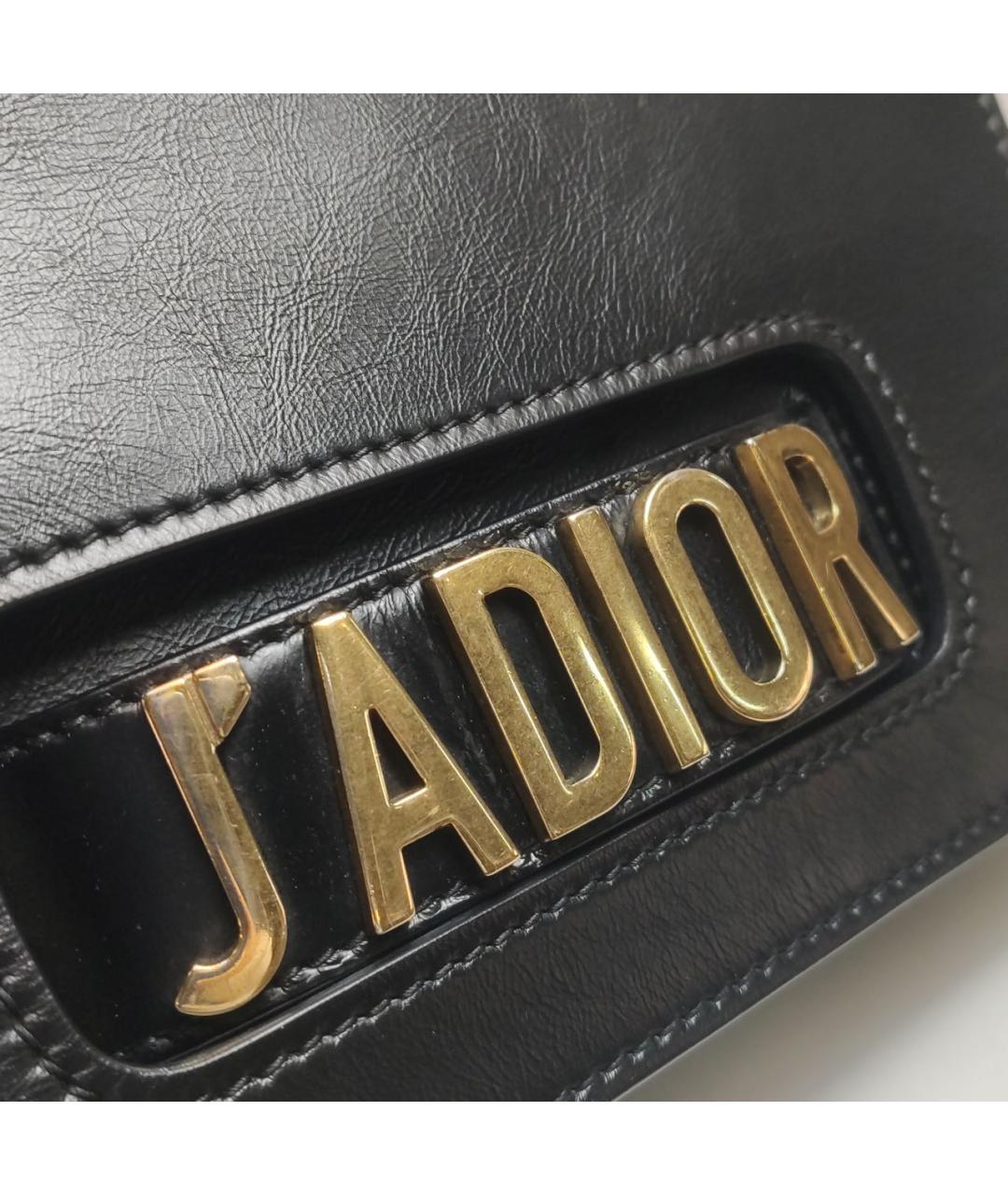 CHRISTIAN DIOR Черная кожаная сумка через плечо, фото 7