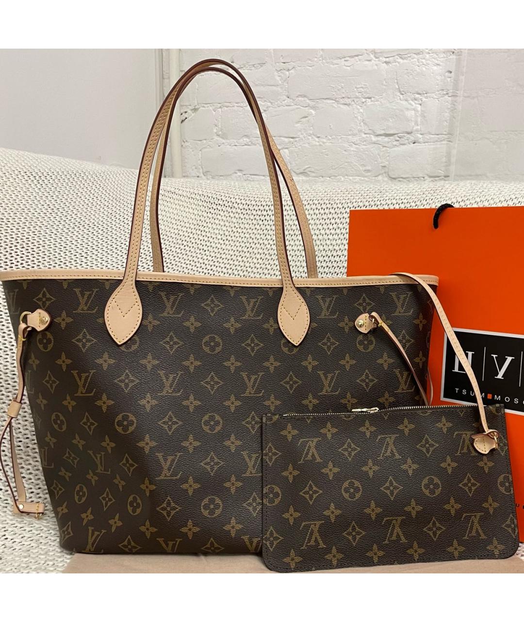 LOUIS VUITTON Коричневая сумка тоут, фото 5