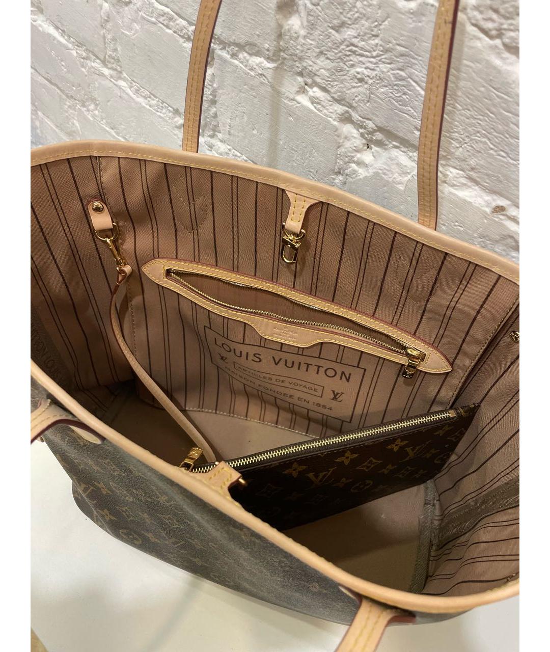 LOUIS VUITTON Коричневая сумка тоут, фото 3