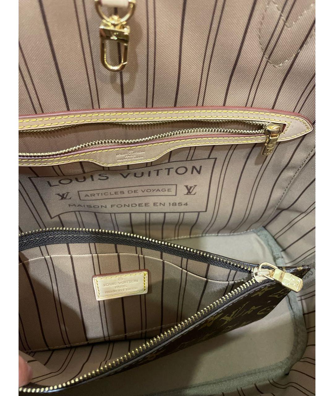 LOUIS VUITTON Коричневая сумка тоут, фото 4