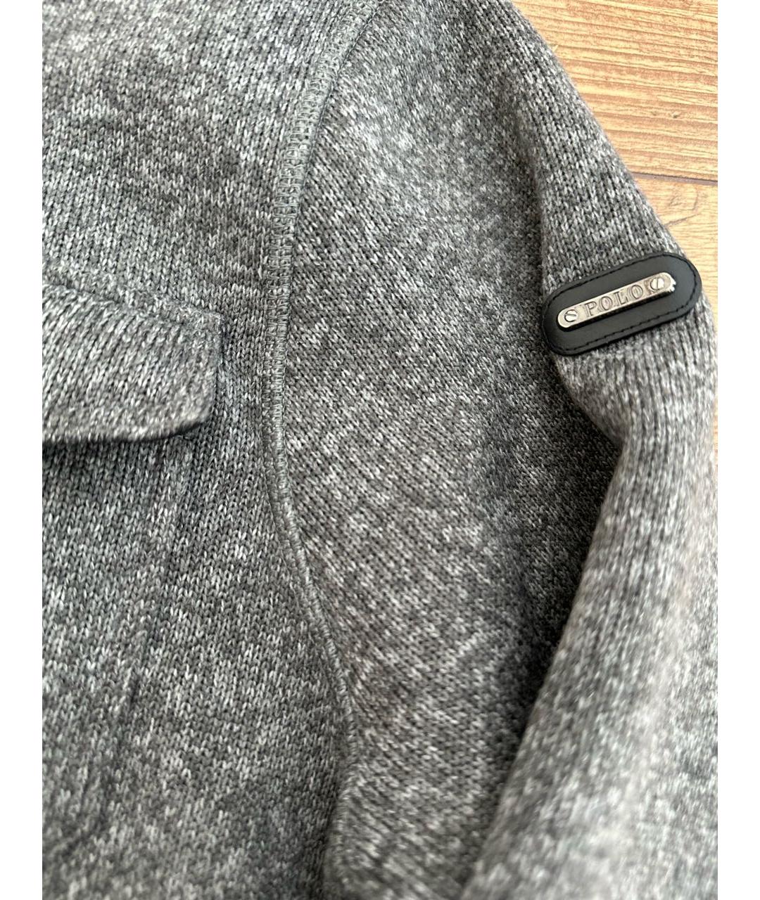 POLO RALPH LAUREN Серый полиэстеровый джемпер / свитер, фото 4