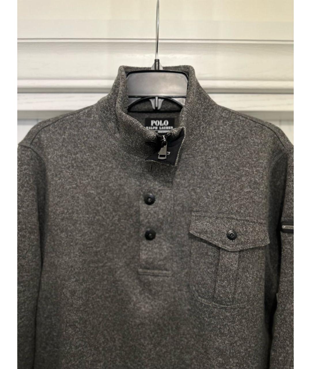 POLO RALPH LAUREN Серый полиэстеровый джемпер / свитер, фото 3