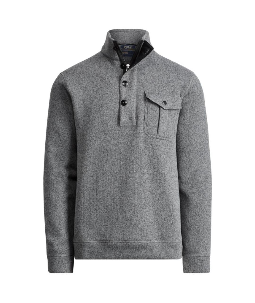 POLO RALPH LAUREN Серый полиэстеровый джемпер / свитер, фото 6