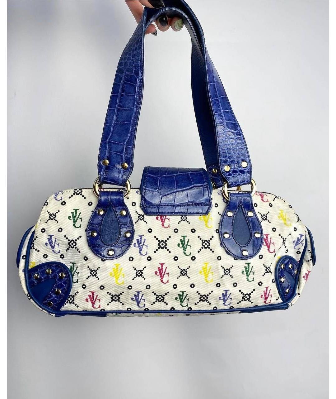 VERSACE JEANS COUTURE Белая кожаная сумка с короткими ручками, фото 3