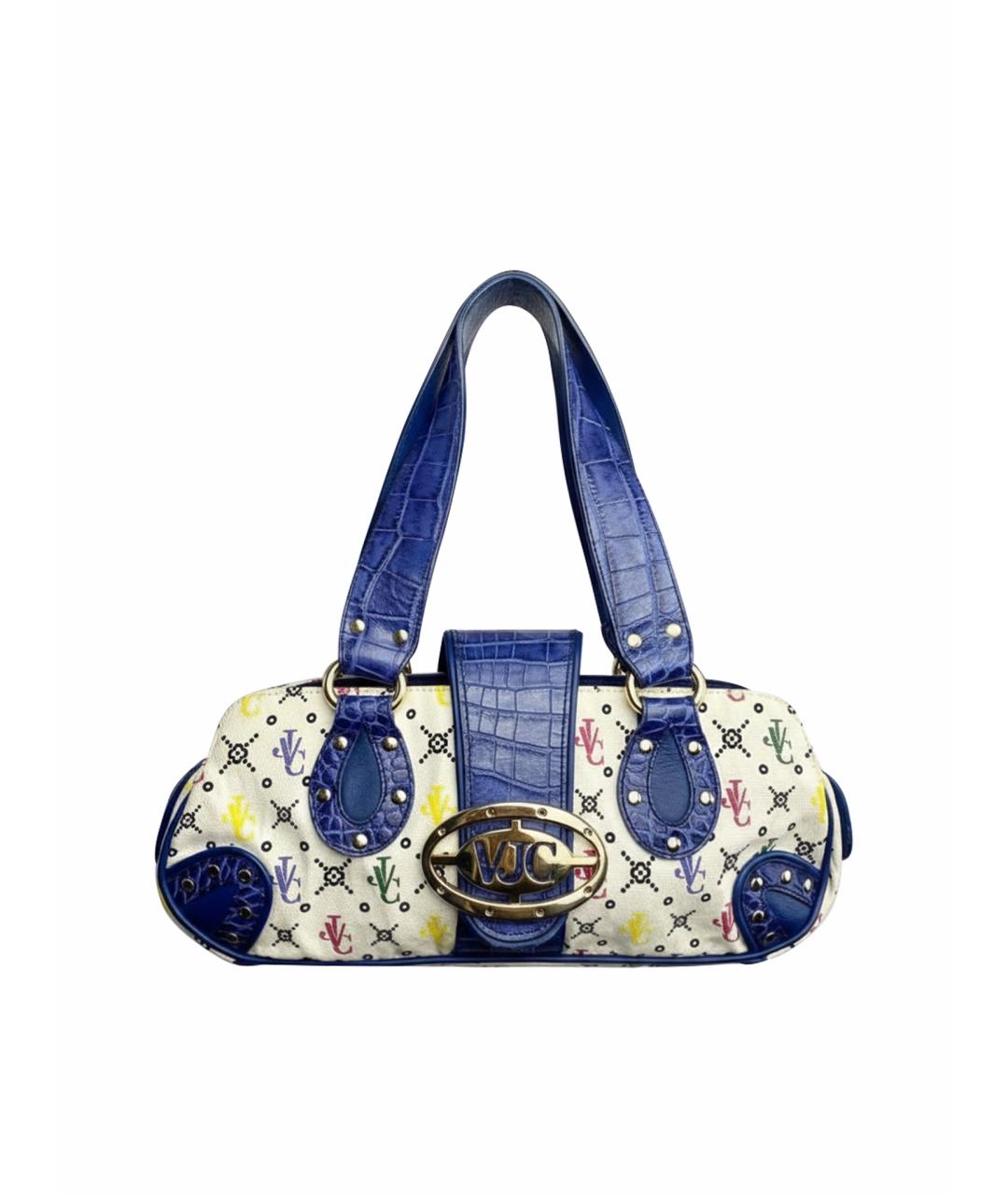 VERSACE JEANS COUTURE Белая кожаная сумка с короткими ручками, фото 1