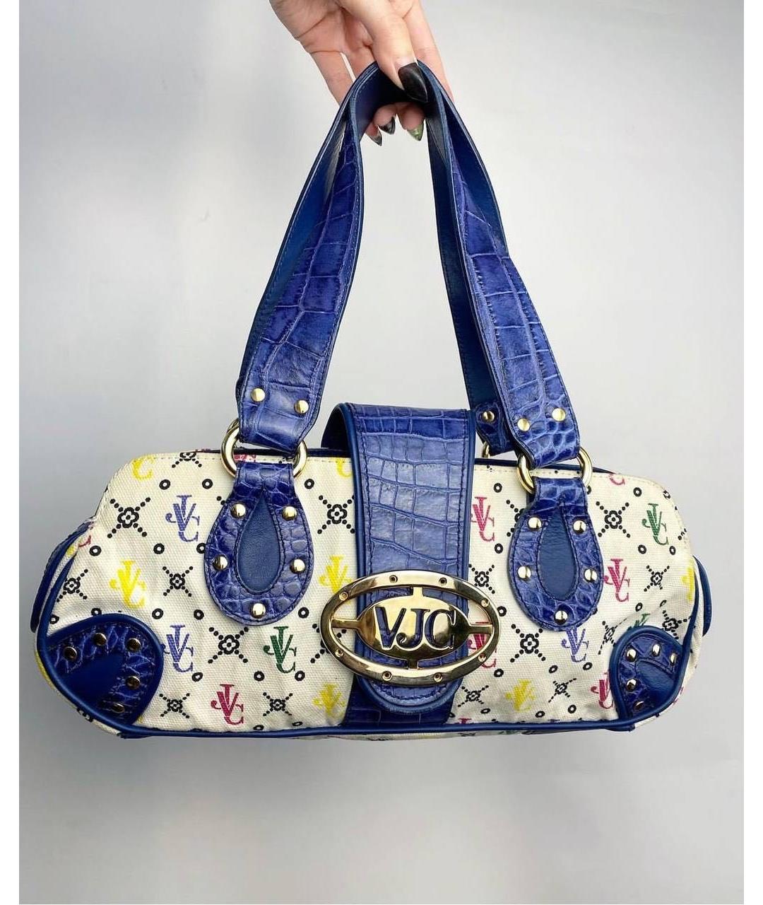 VERSACE JEANS COUTURE Белая кожаная сумка с короткими ручками, фото 6