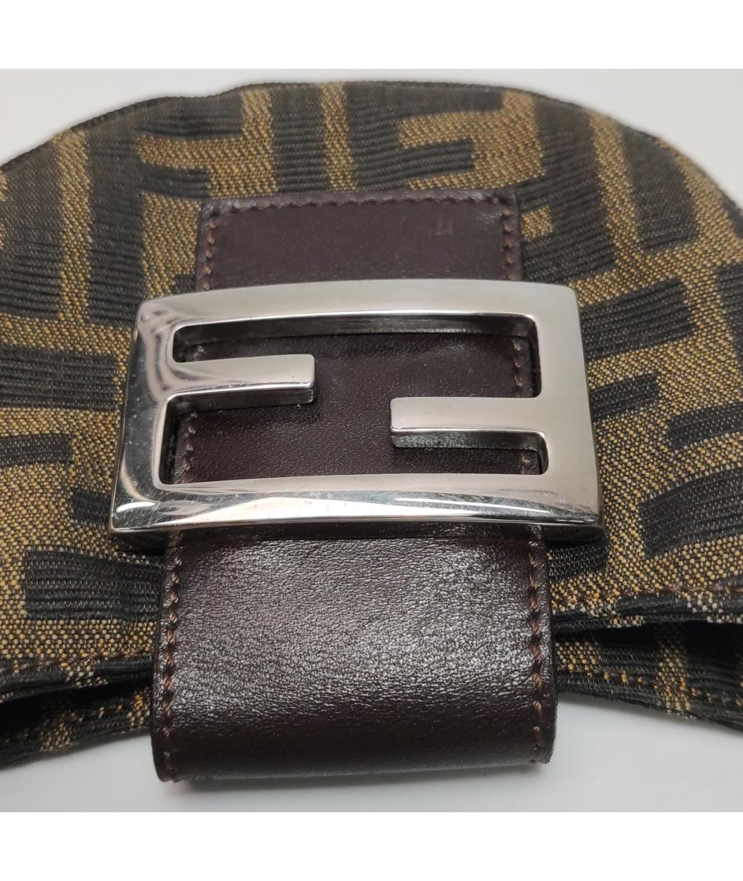 FENDI Коричневая сумка с короткими ручками, фото 7