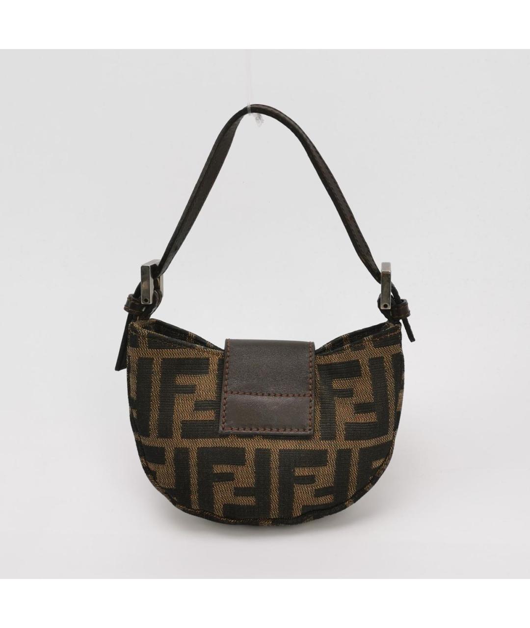 FENDI Коричневая сумка с короткими ручками, фото 4