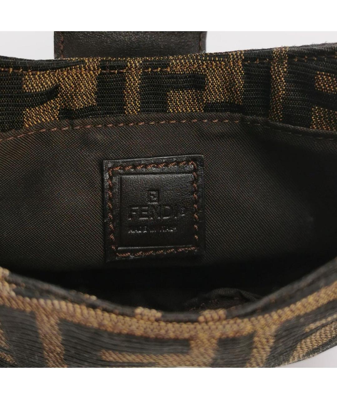FENDI Коричневая сумка с короткими ручками, фото 6