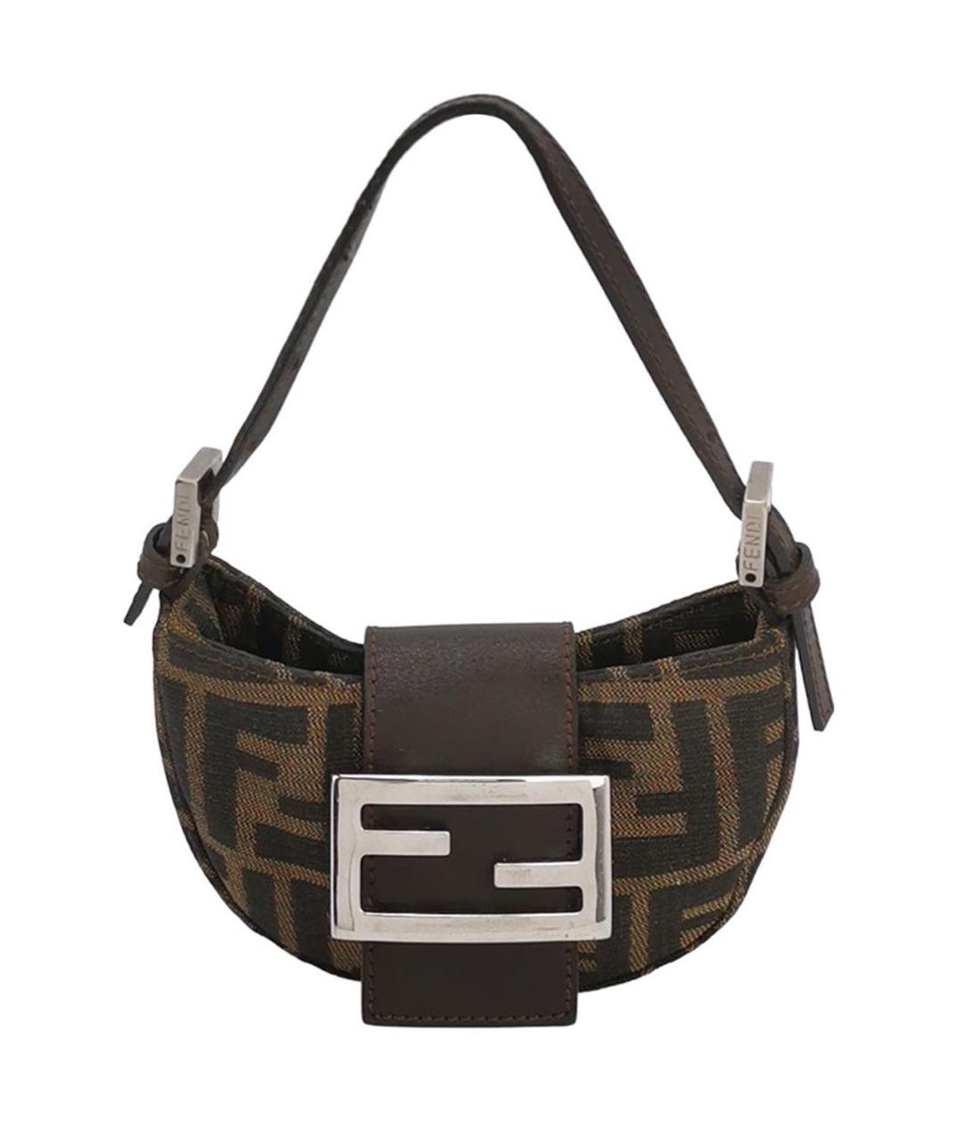 FENDI Коричневая сумка с короткими ручками, фото 1